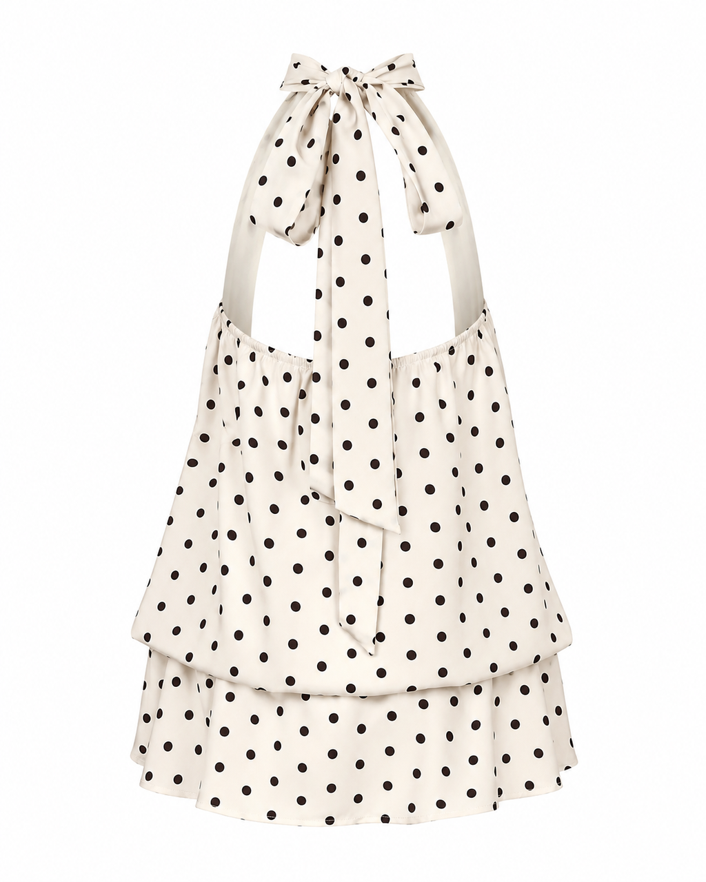 Polka Dot Halter Neck Mini Dress