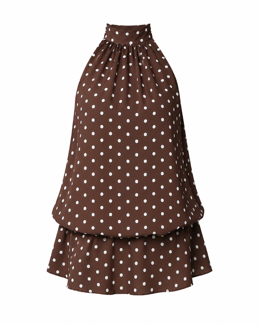 Polka Dot Halter Neck Mini Dress