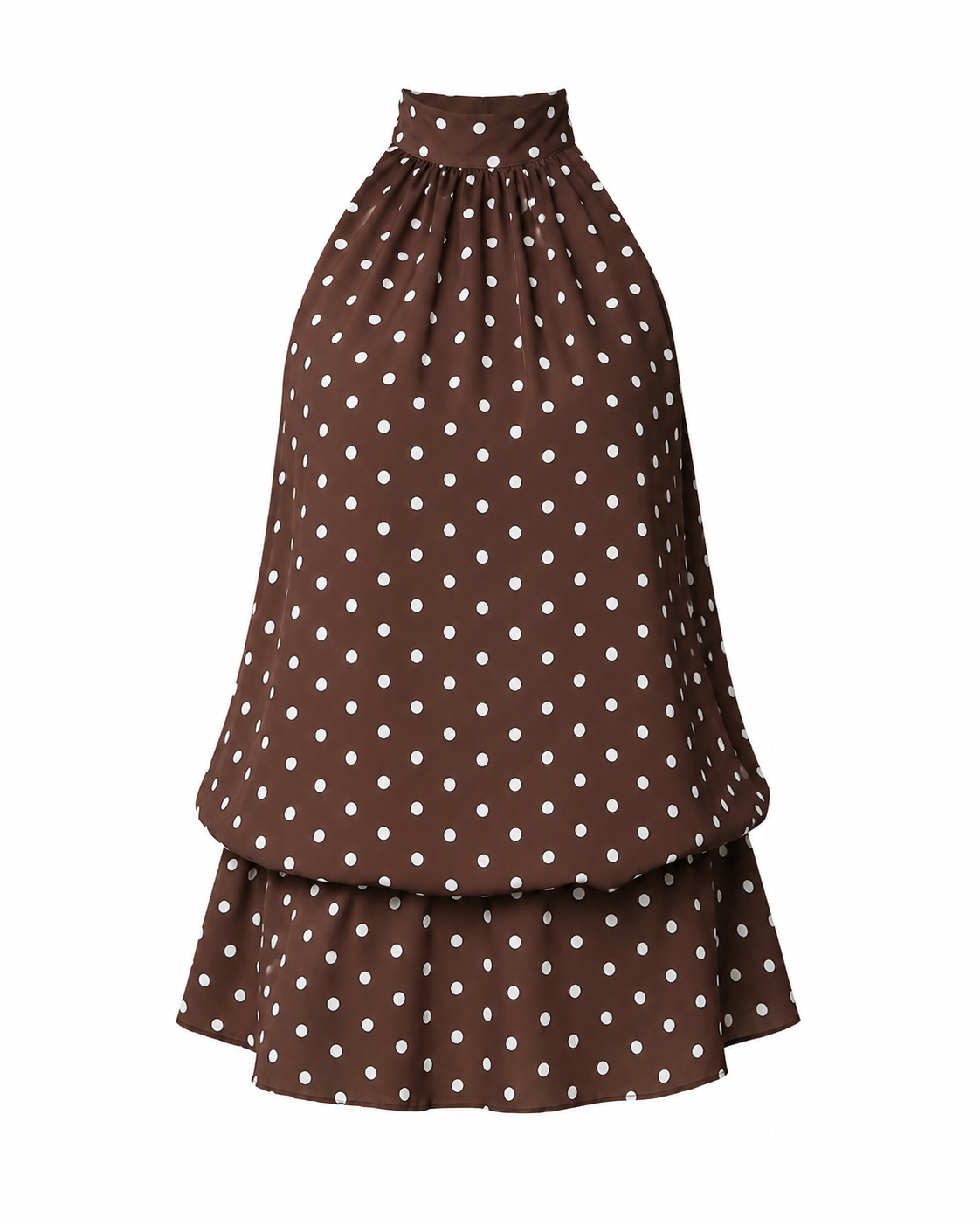 Polka Dot Halter Neck Mini Dress