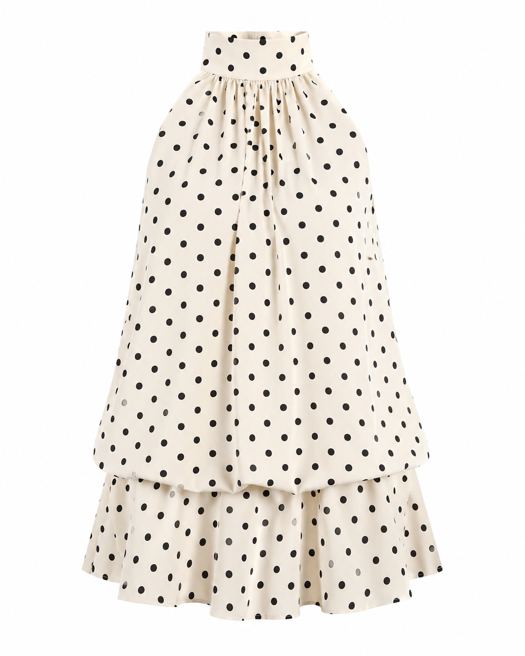 Polka Dot Halter Neck Mini Dress