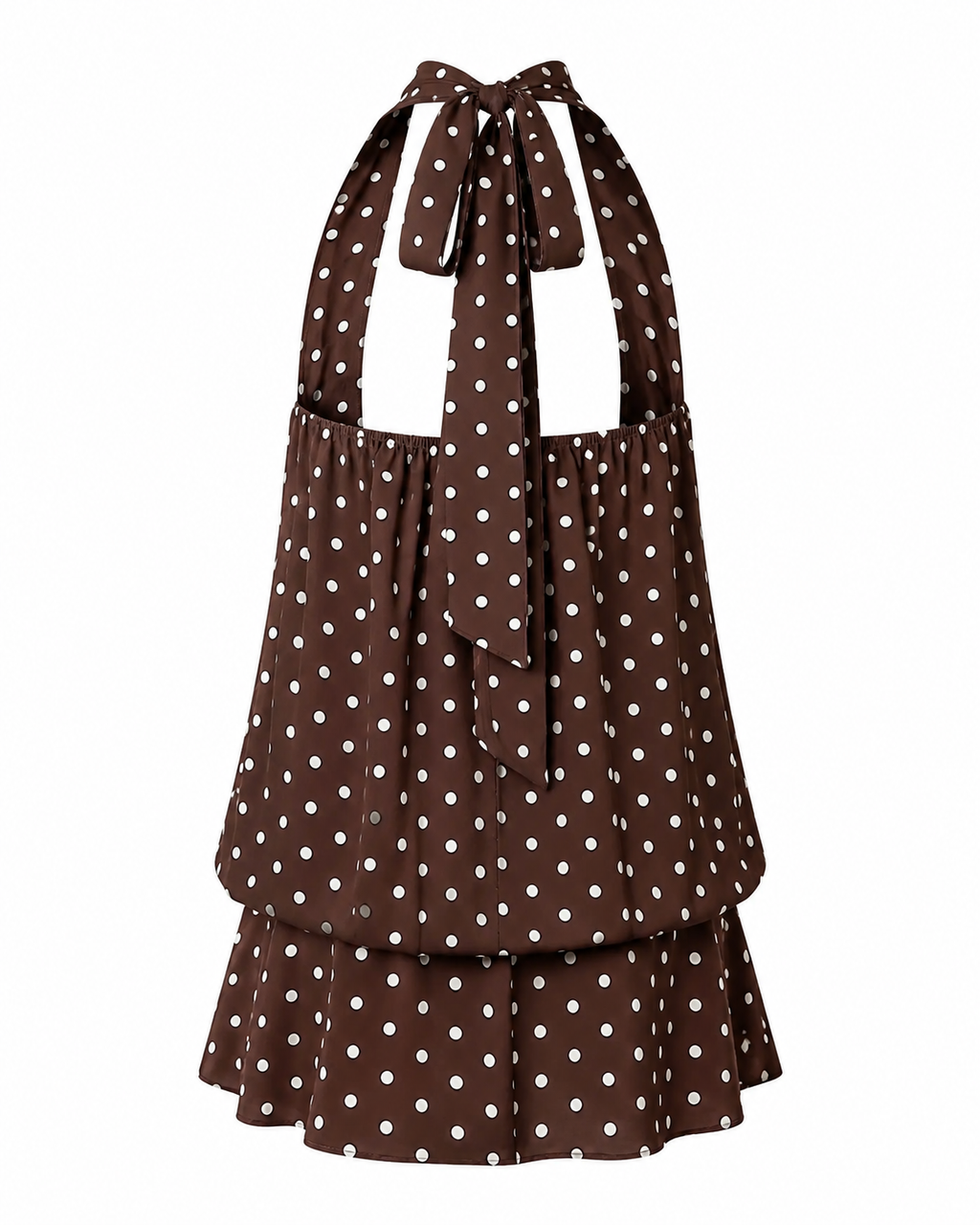 Polka Dot Halter Neck Mini Dress