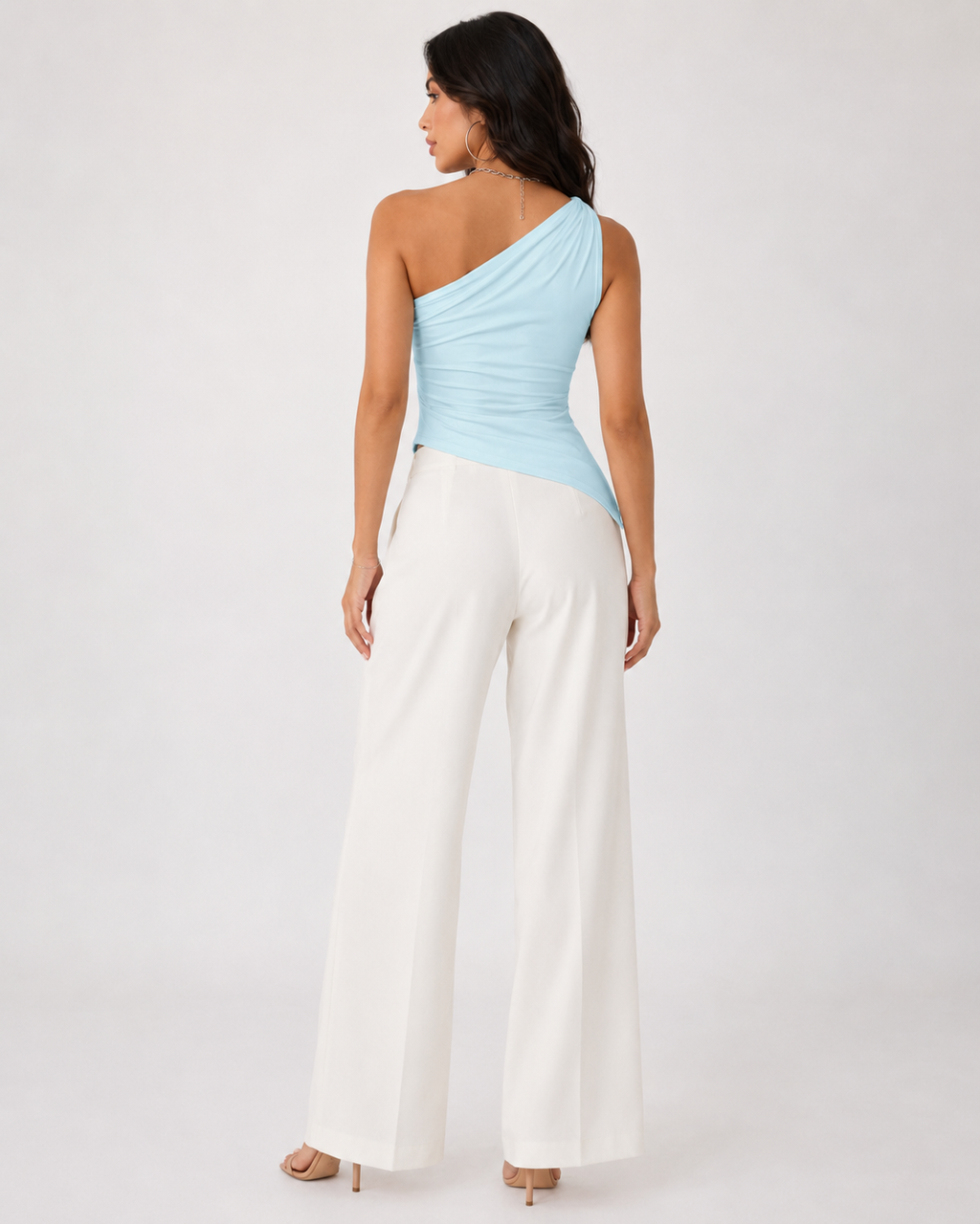 Asymmetrical One-Shoulder Slim Fit Cami
