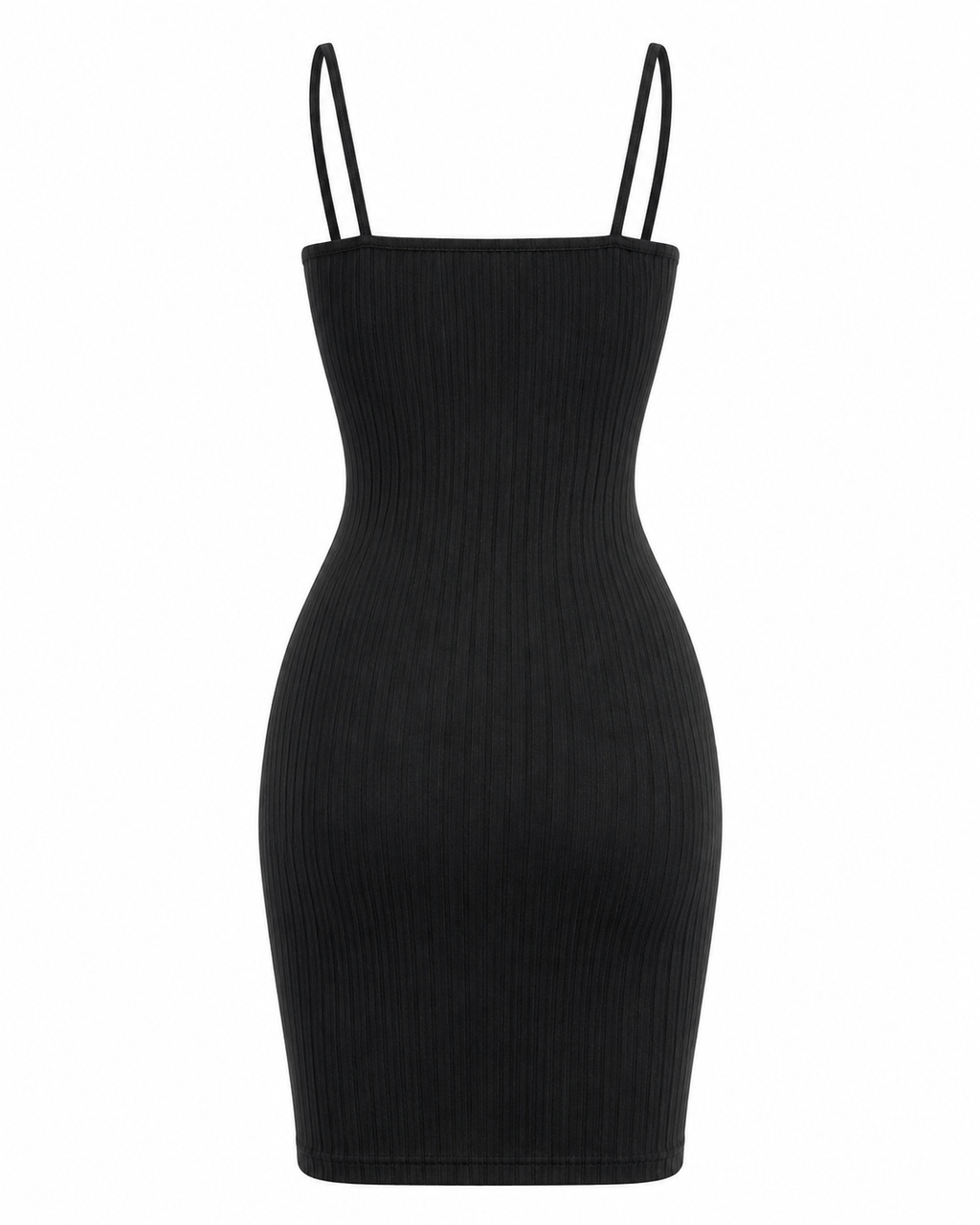 Ribbed Knit Tie-Front Bodycon Mini Dress