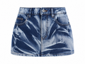 High Waist Denim Mini Skirt