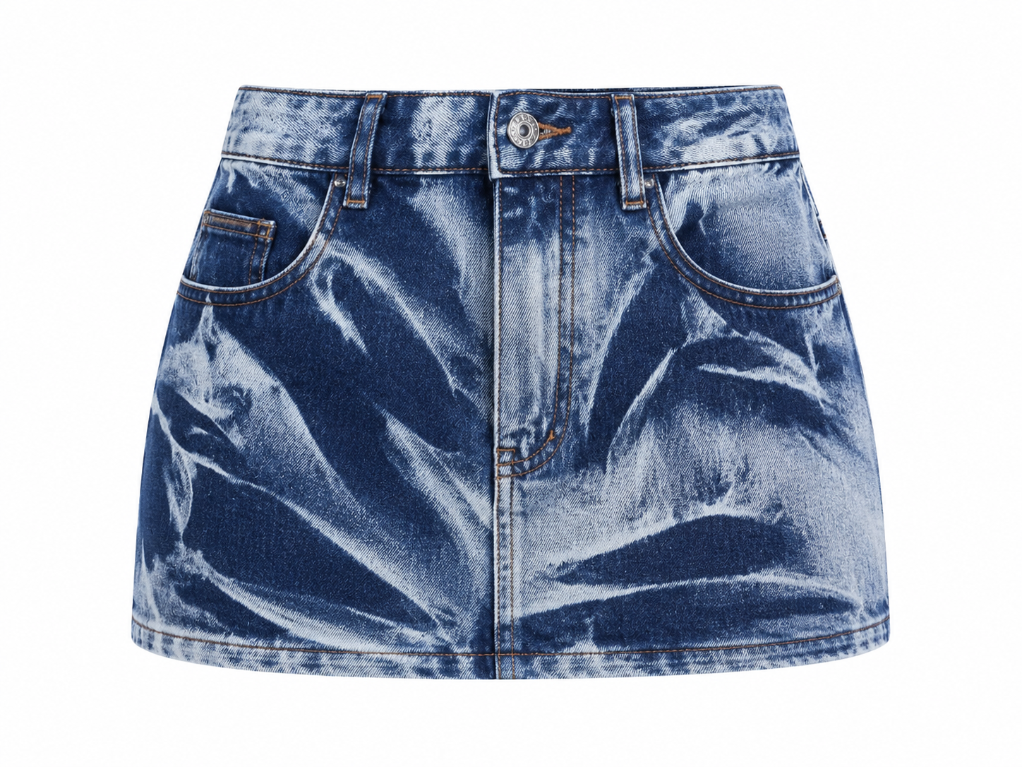High Waist Denim Mini Skirt