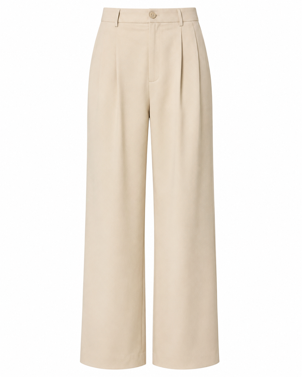 High-Waisted Wide-Leg Pleated Pants