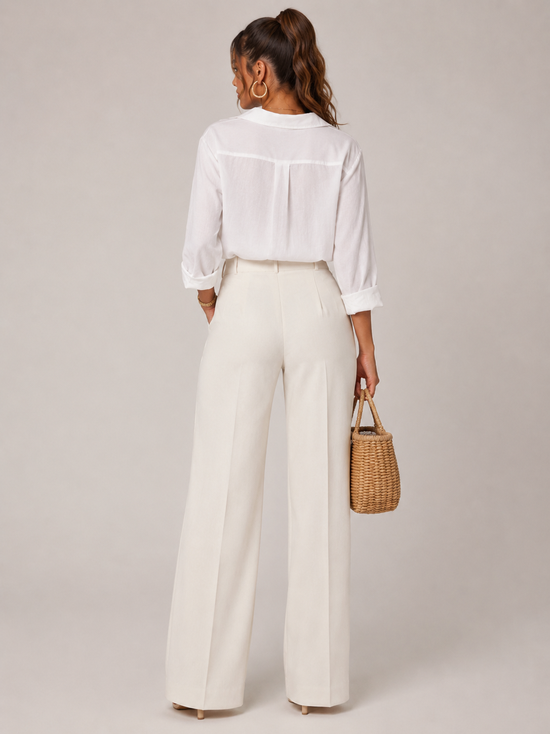High-Waisted Wide-Leg Pants