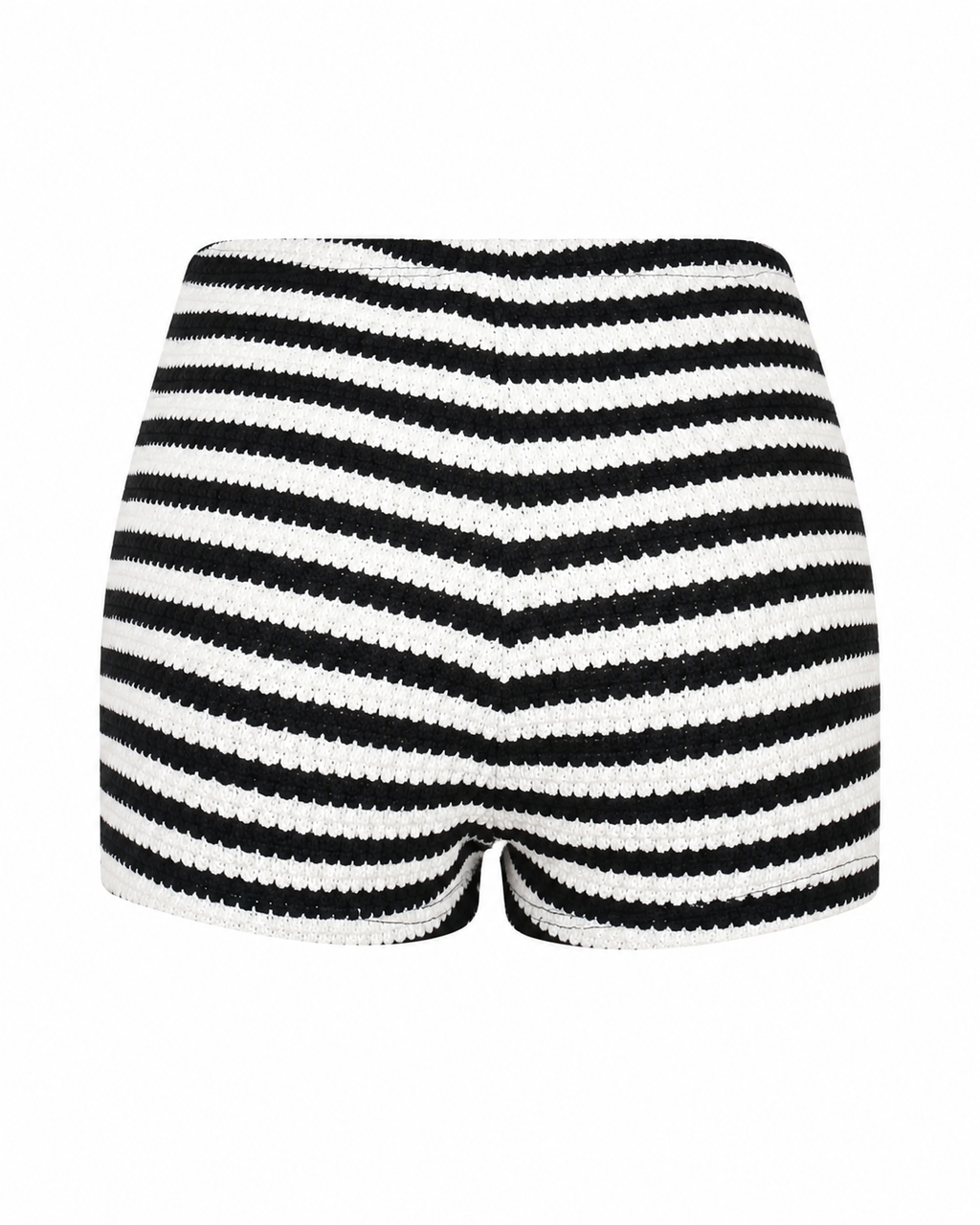 Striped High Waist Knit Shorts