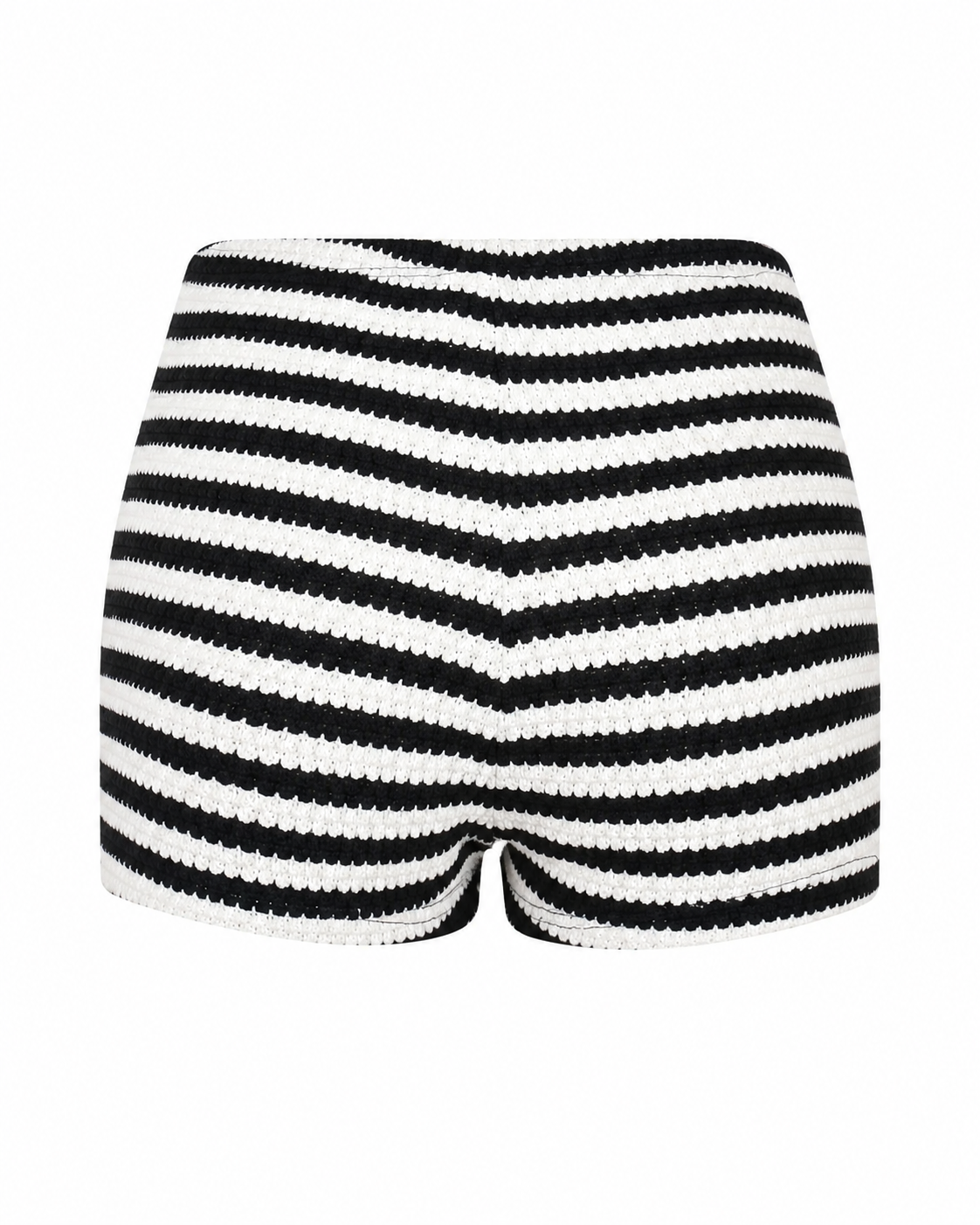 Striped High Waist Knit Shorts