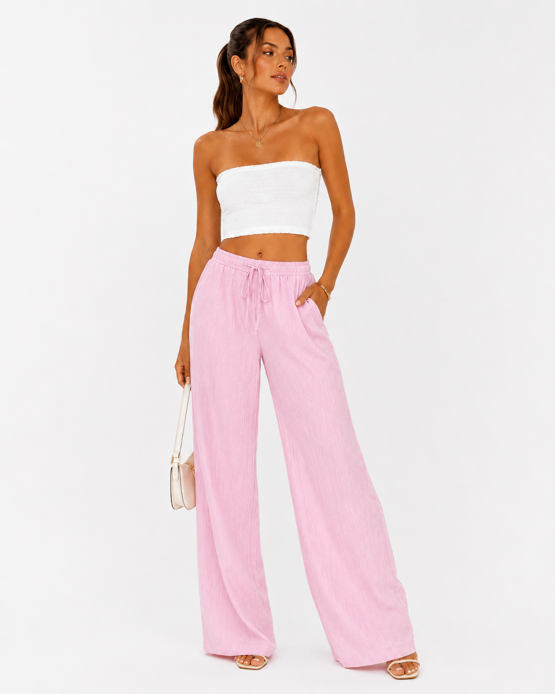 Tied Wide Leg Pants