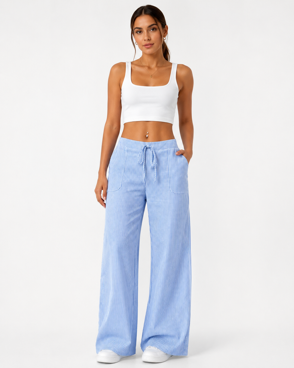 Striped Wide Leg Pants