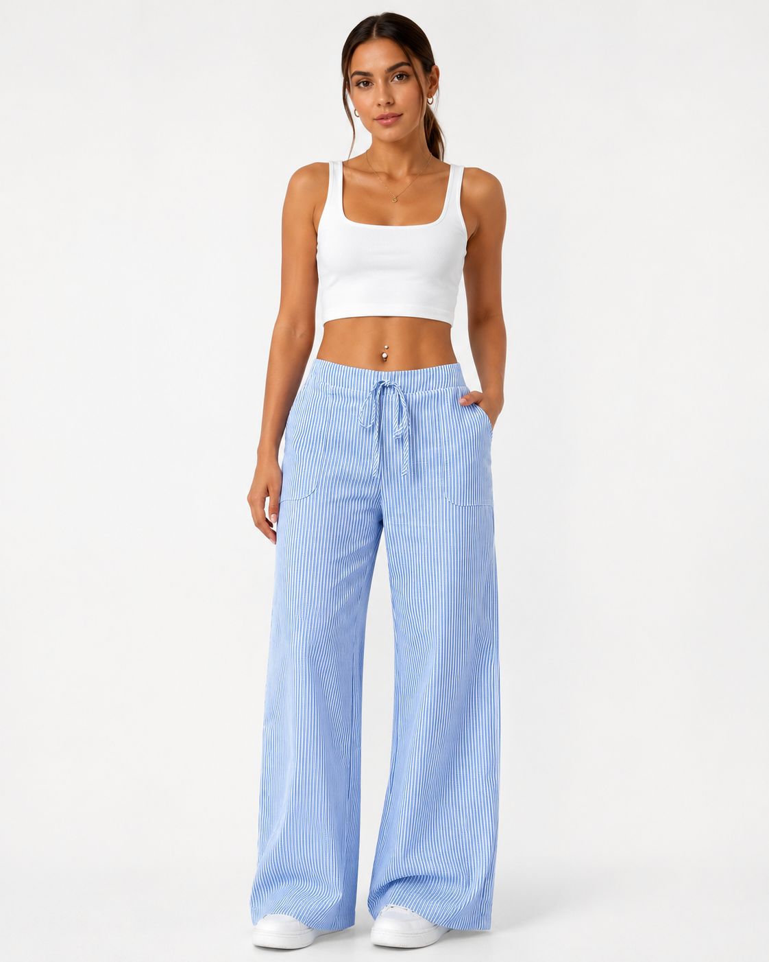 Striped Wide Leg Pants
