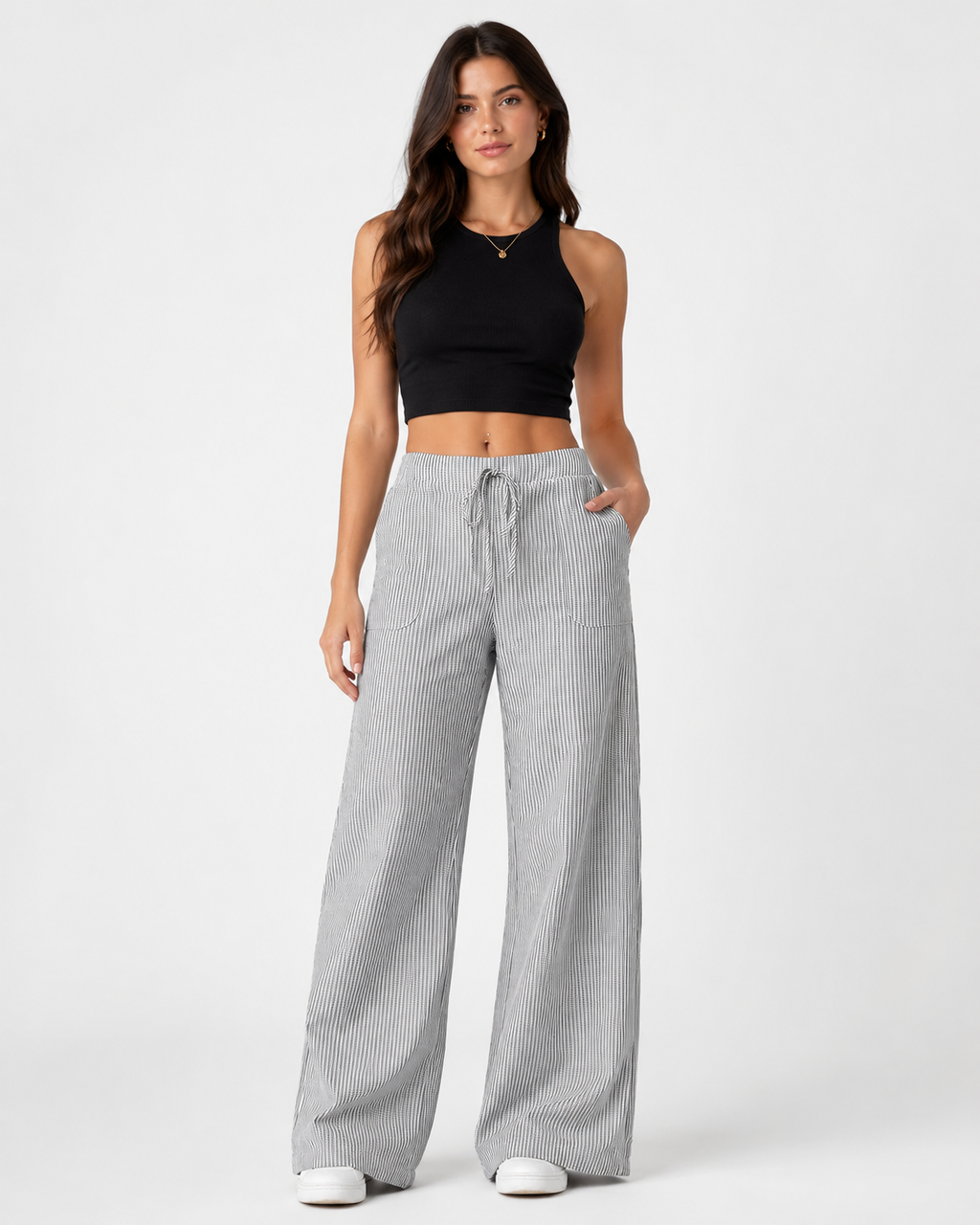 Striped Wide Leg Pants