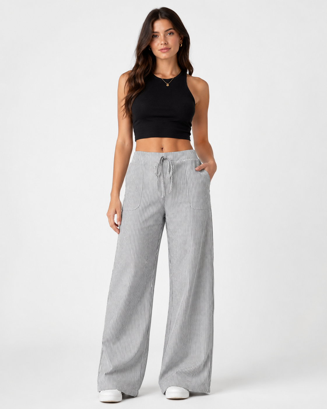 Striped Wide Leg Pants