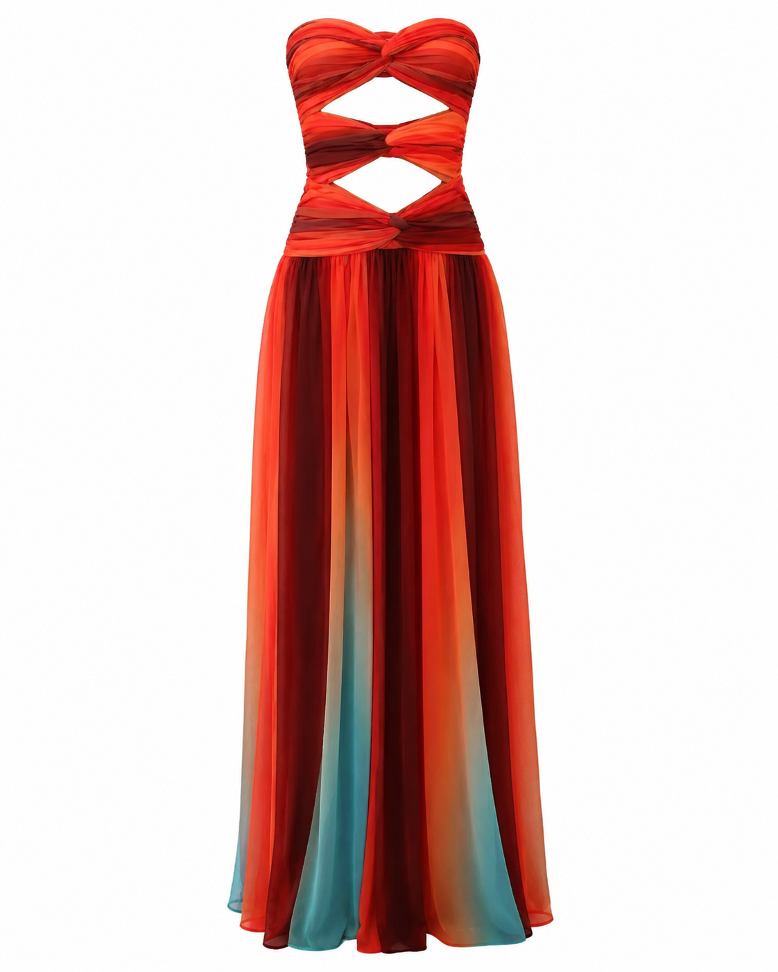 Strapless Cutout Maxi Dress