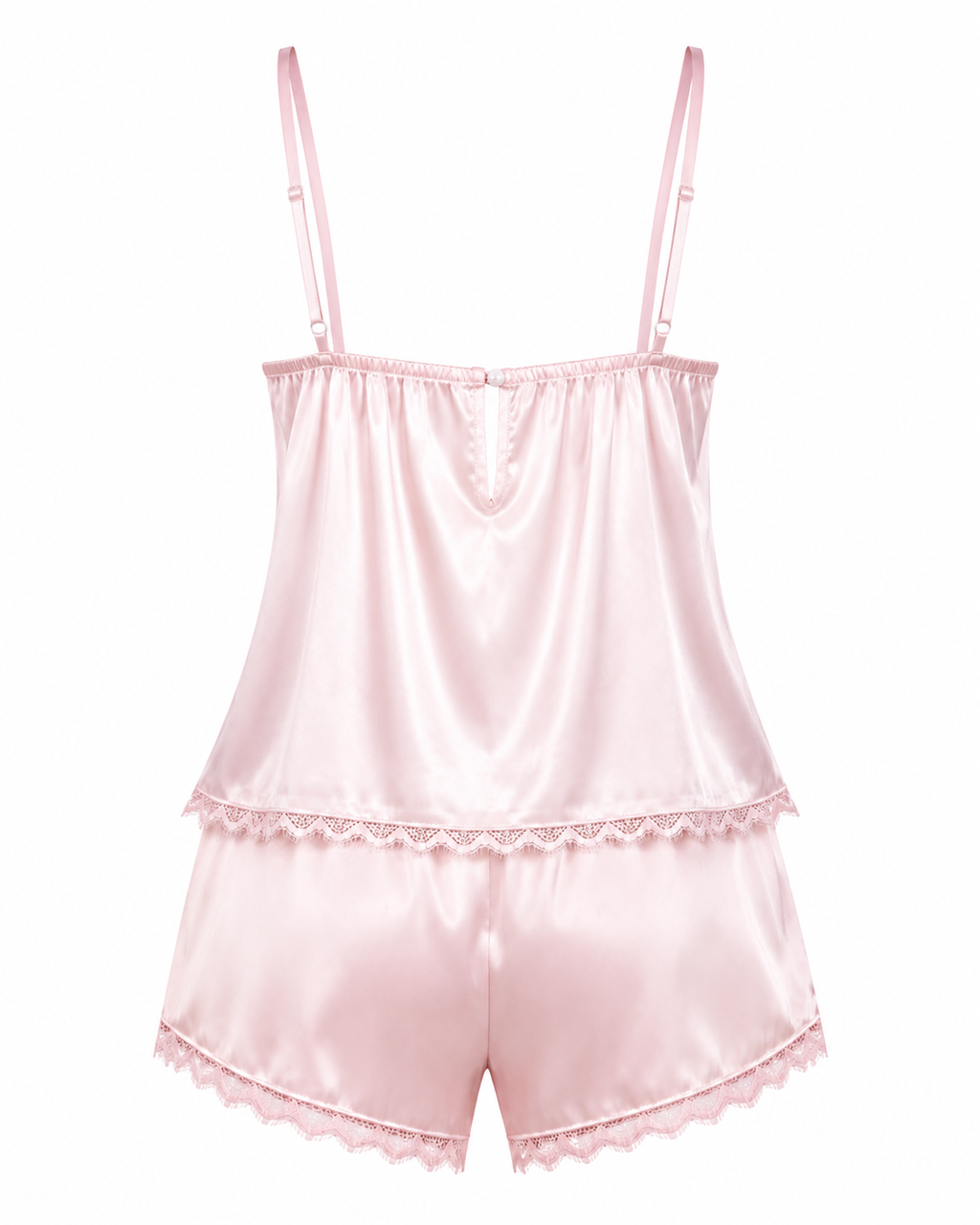 Tied Lace Trim Babydoll Lingerie Set