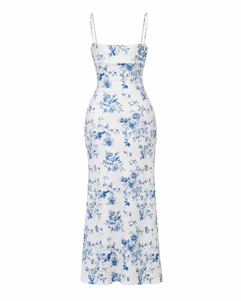 Floral Print Ruched Slit Cami Dress