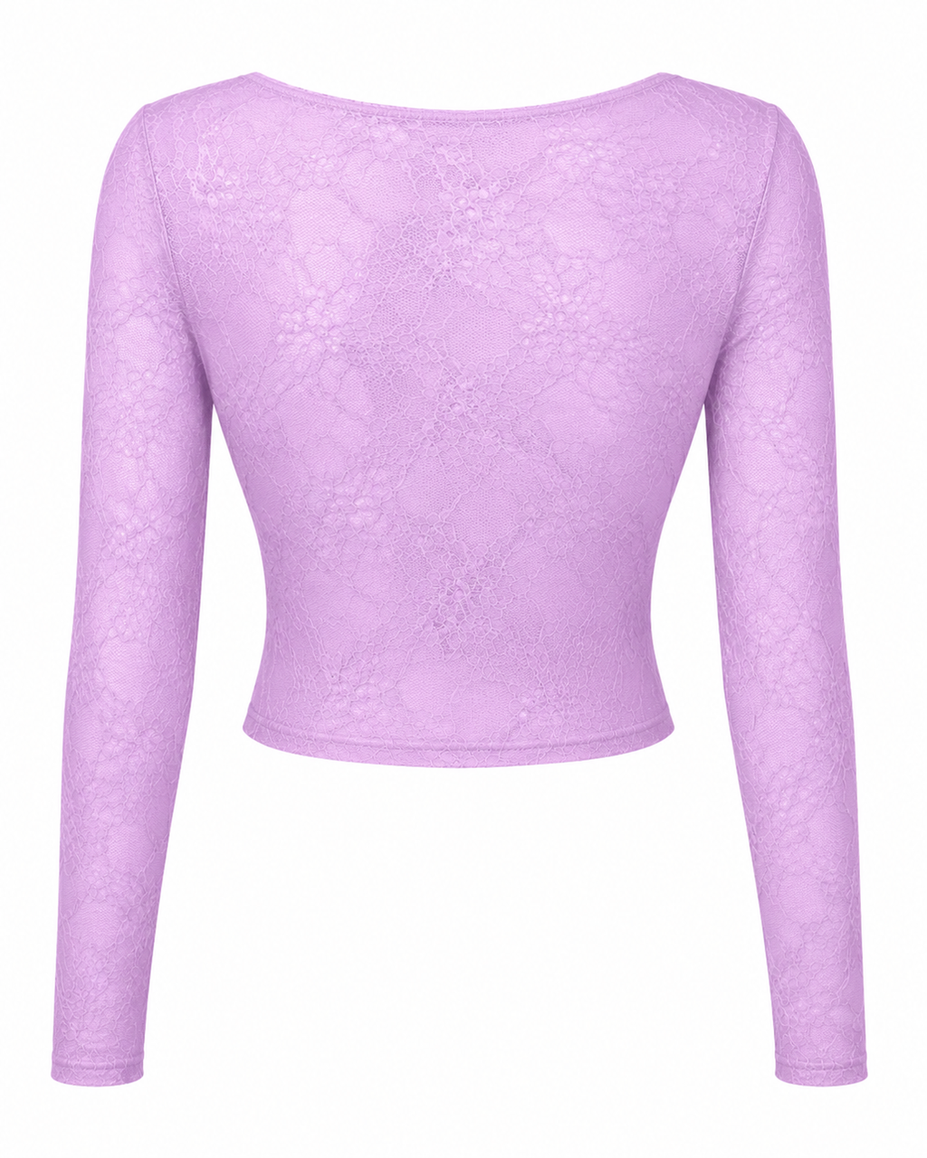 Tie Front Long Sleeve Lace Top