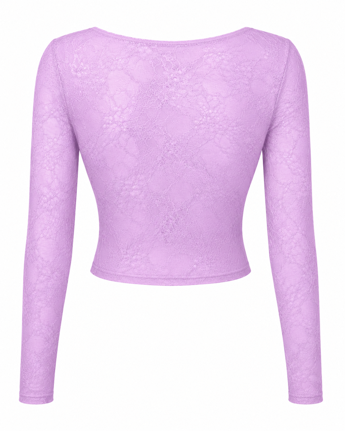 Tie Front Long Sleeve Lace Top