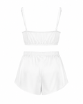 Cami & Lace Trim Cardigan & Shorts Lounge Set