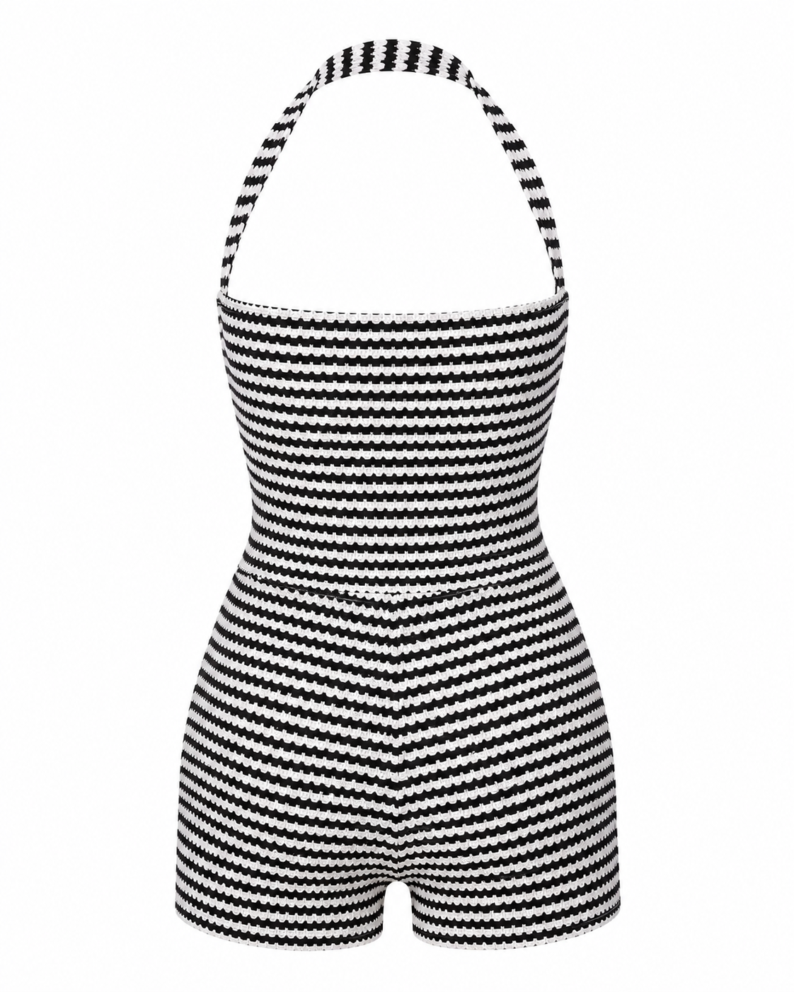 Striped Halter Neck Romper