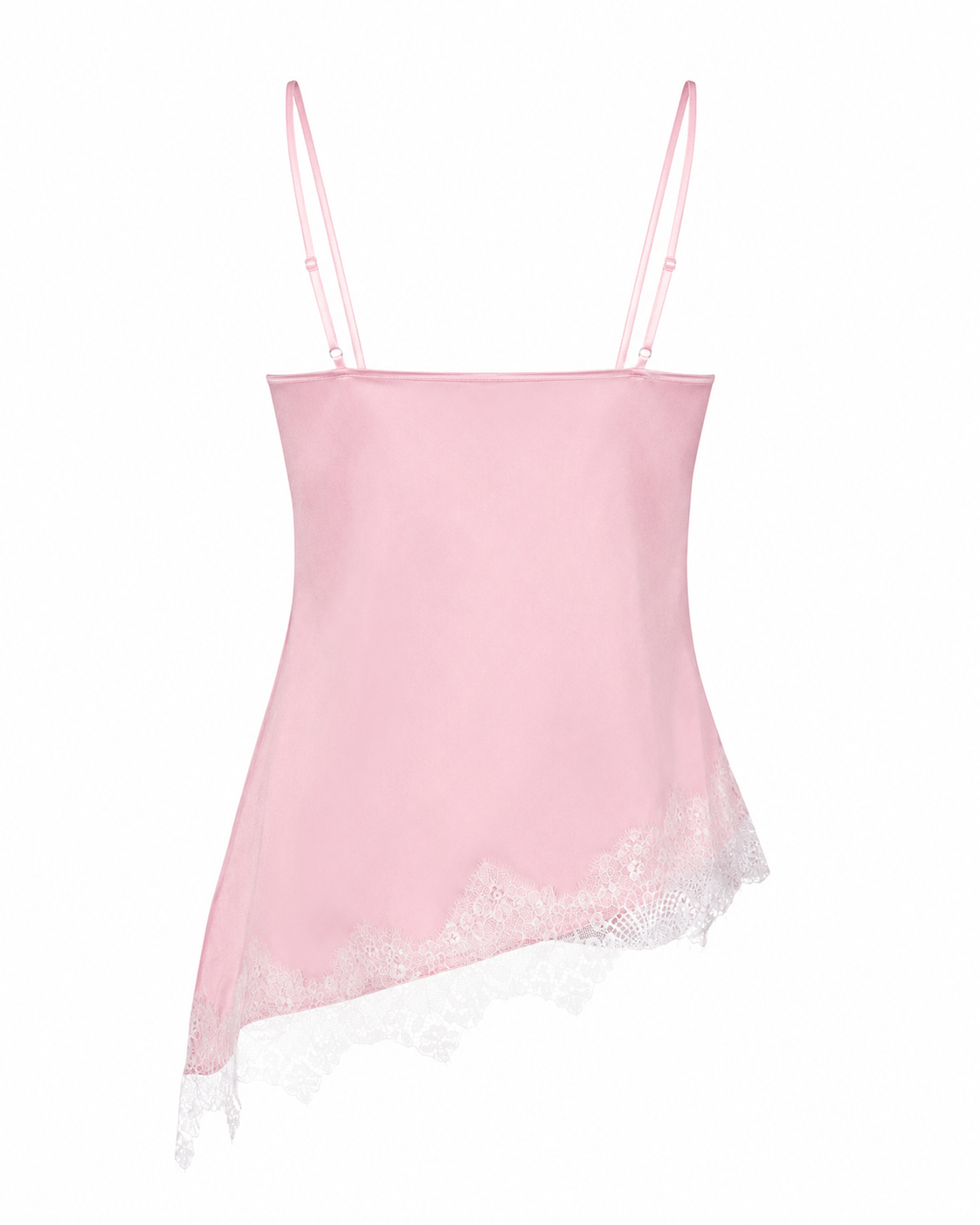 Lace Trimmed Satin Cami
