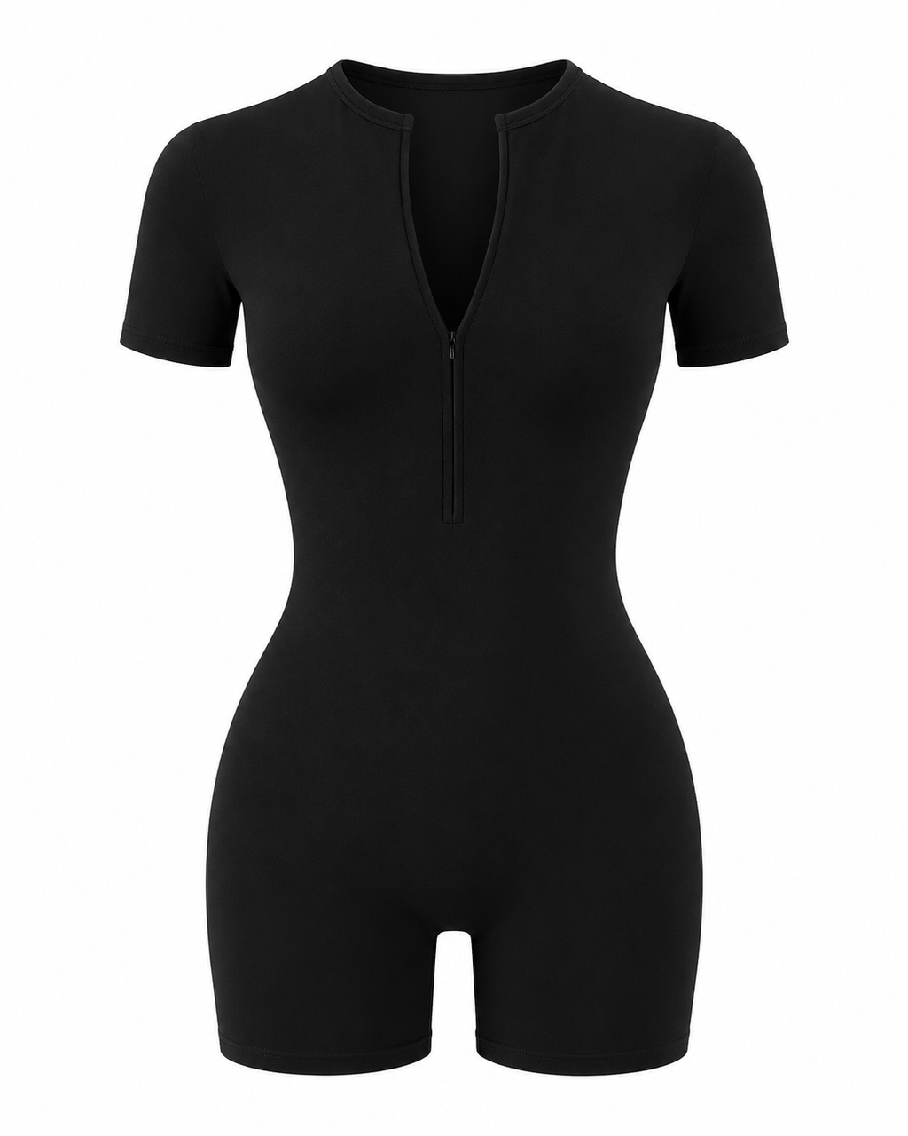 Cutout Back Short Sleeve Romper