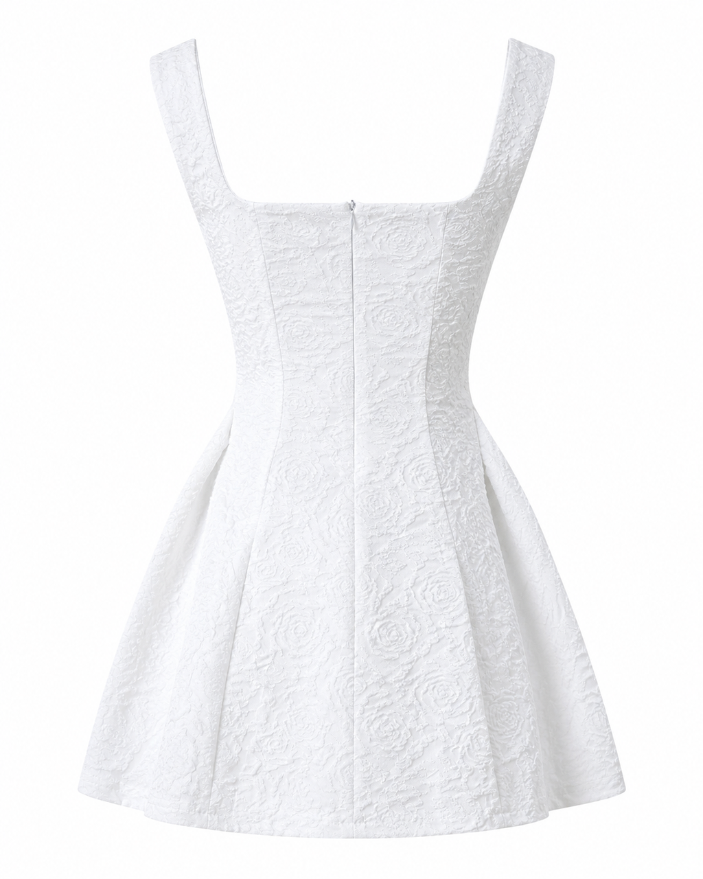 Textured Square Neck Mini Dress
