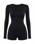 Long Sleeve Ruched Active Romper