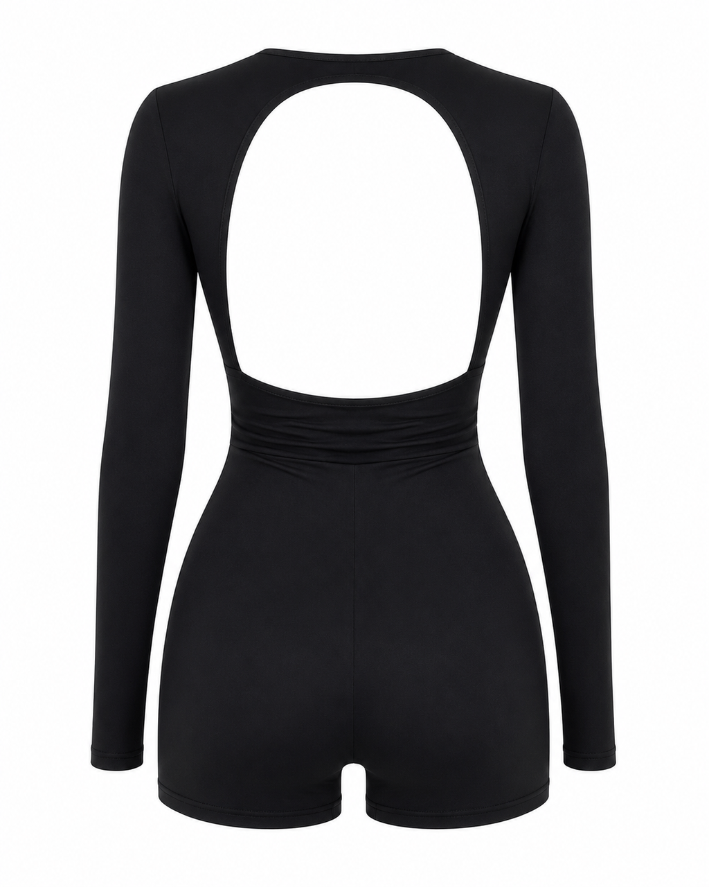 Long Sleeve Ruched Active Romper