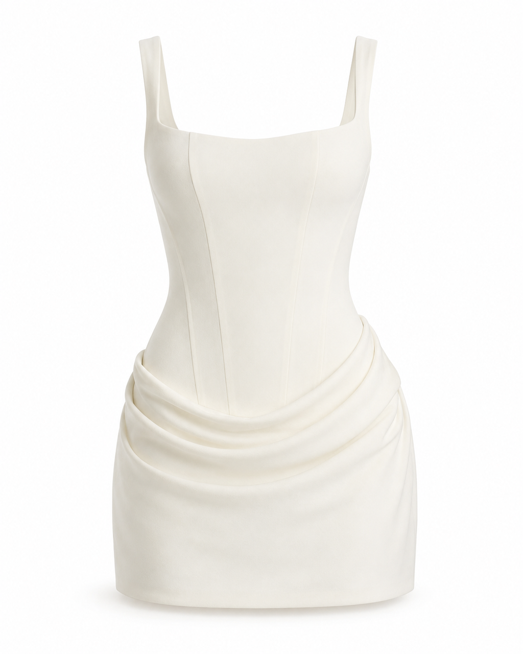 Ruched Sleeveless Mini Dress