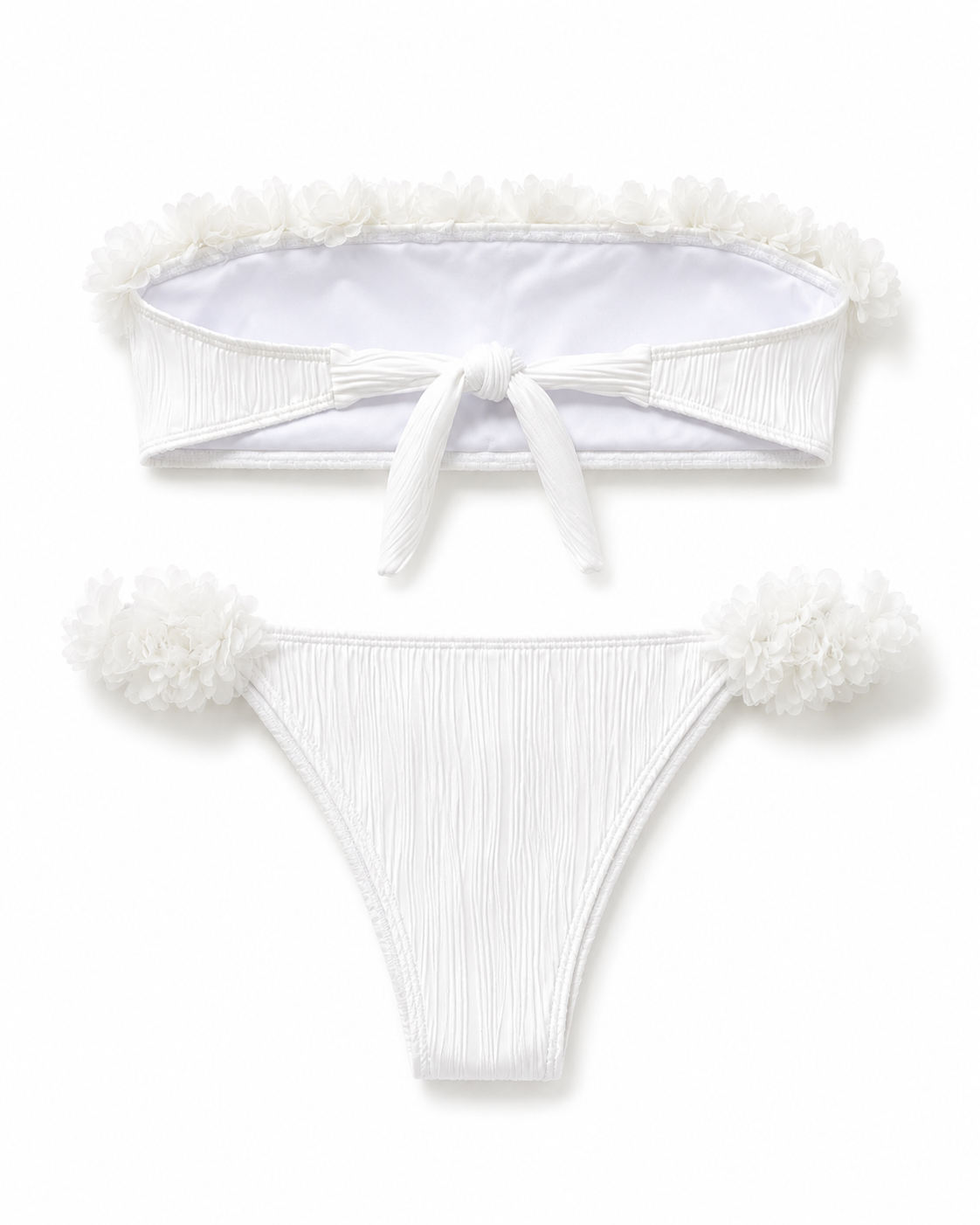 Applique Tie Back Two-Piece Bikini Set