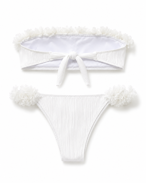 Applique Tie Back Two-Piece Bikini Set