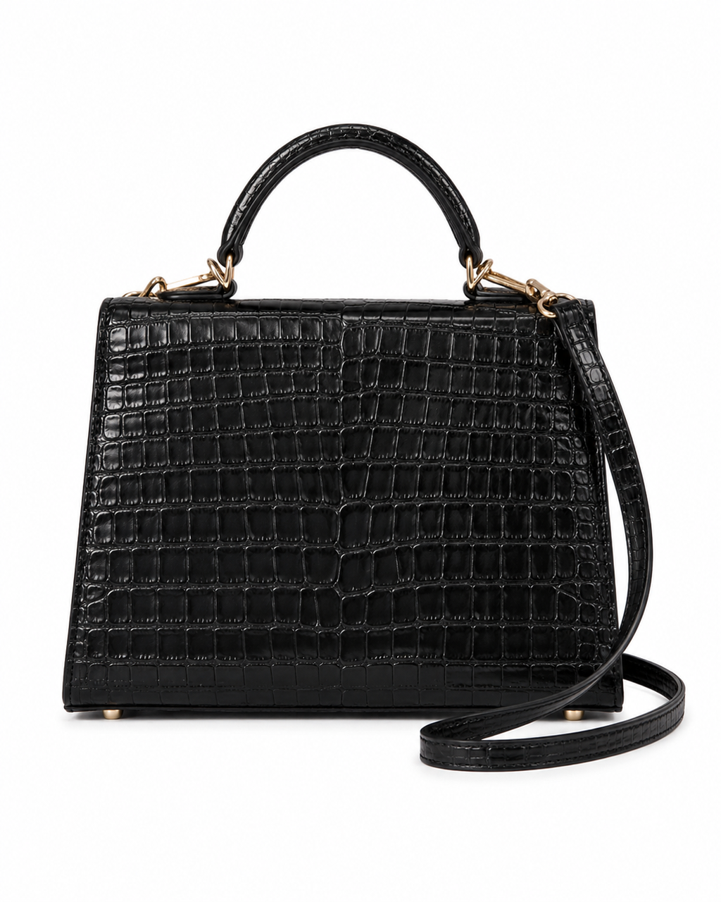 Crocodile Pattern Flap Crossbody Bag