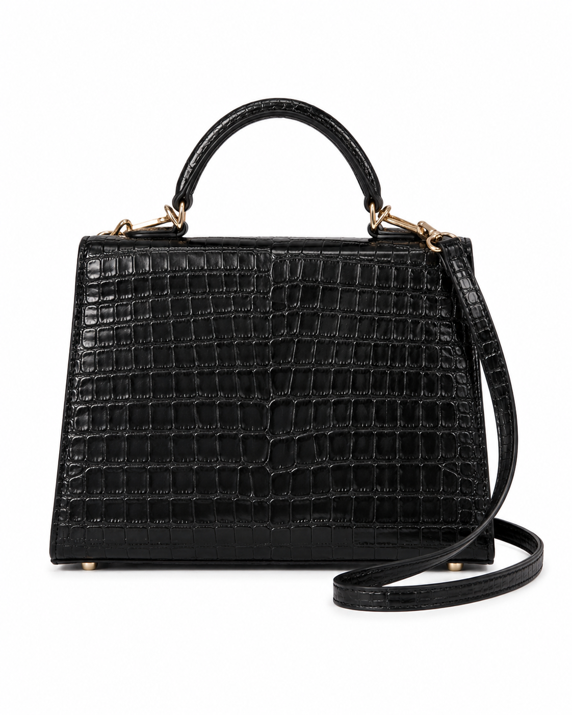 Crocodile Pattern Flap Crossbody Bag