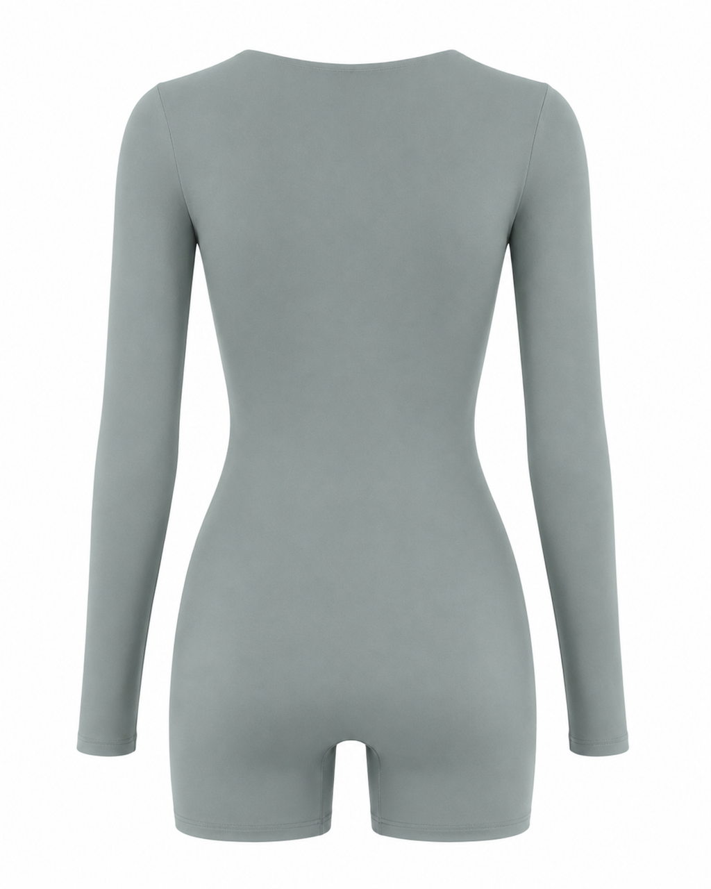 Square Neck Long Sleeve Active Romper