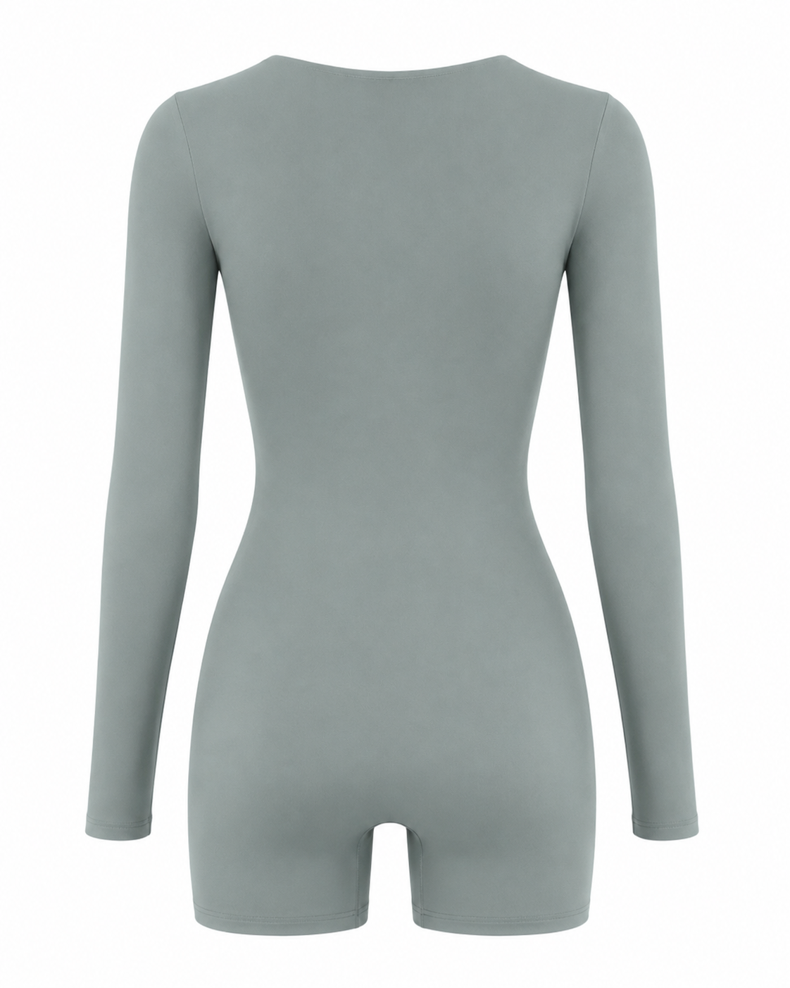 Square Neck Long Sleeve Active Romper