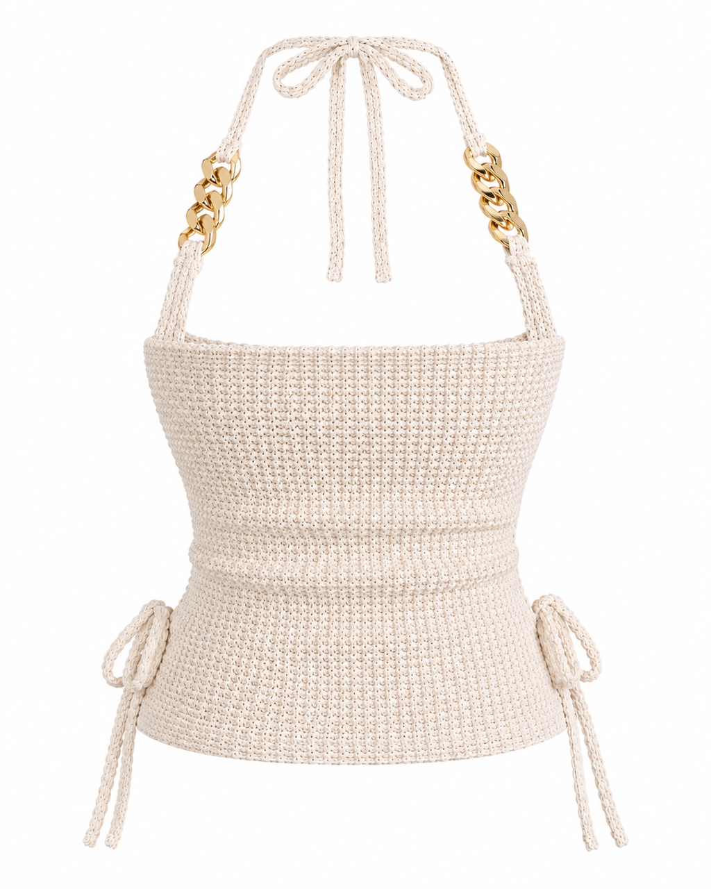 Waffle Knit Halter Neck Cami