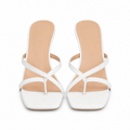 Crisscross Flare Heels Sandals