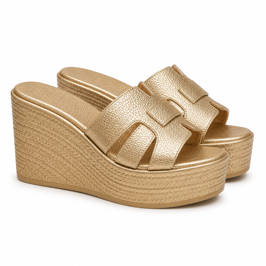 Open Toe Wedge Platform Sandals