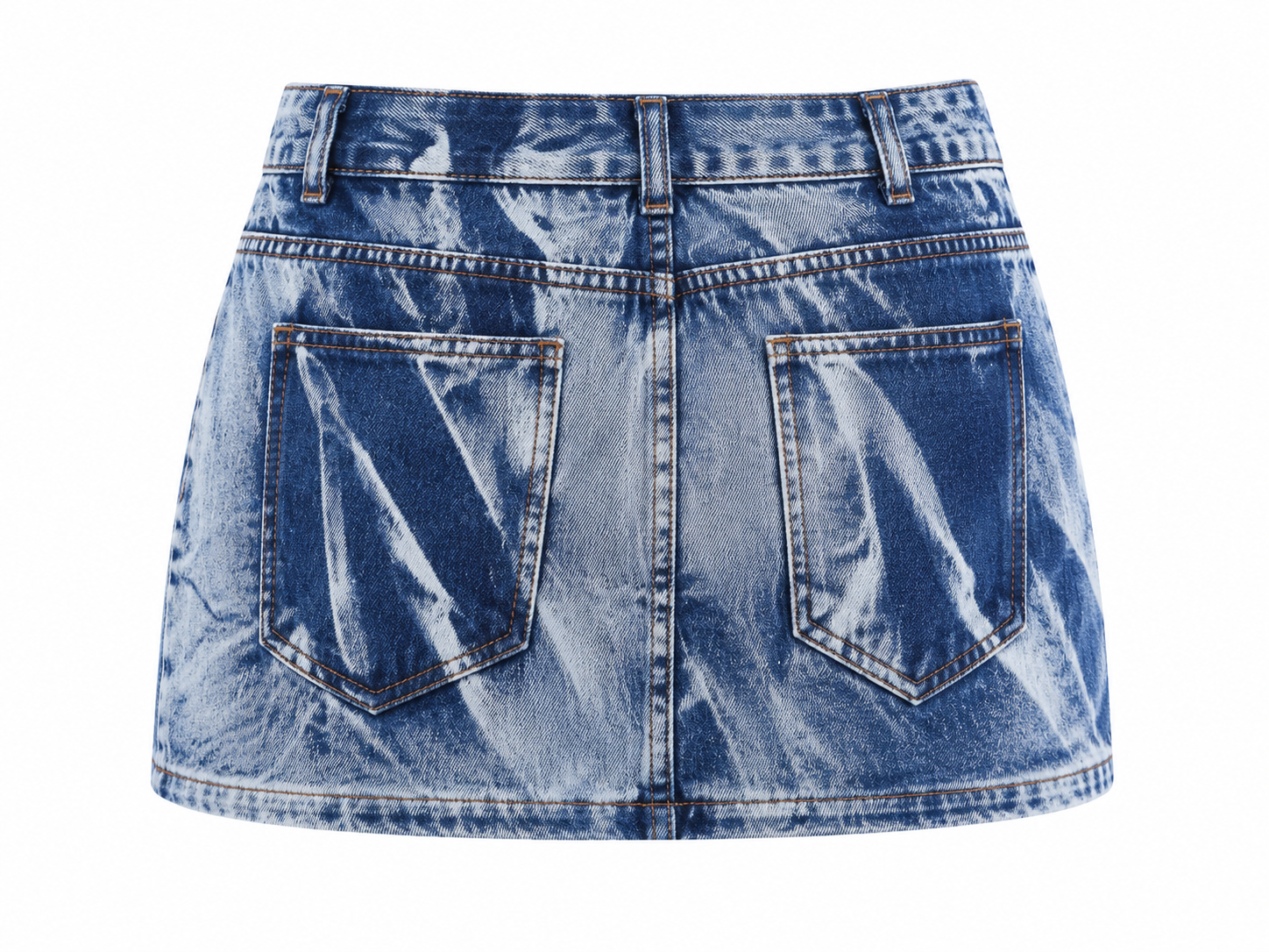 High Waist Denim Mini Skirt
