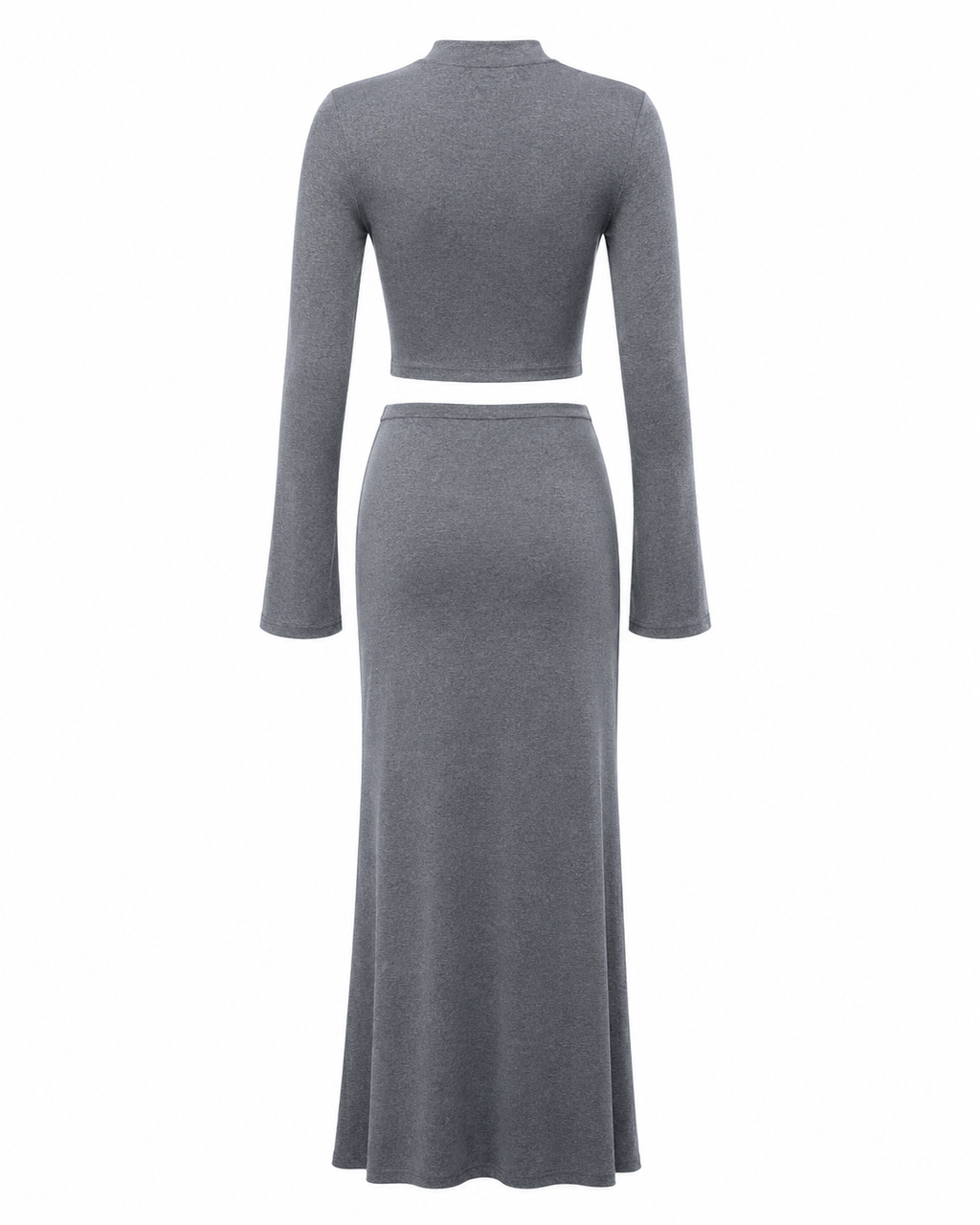 Long Sleeve Top & Drawstring Maxi Skirt Set