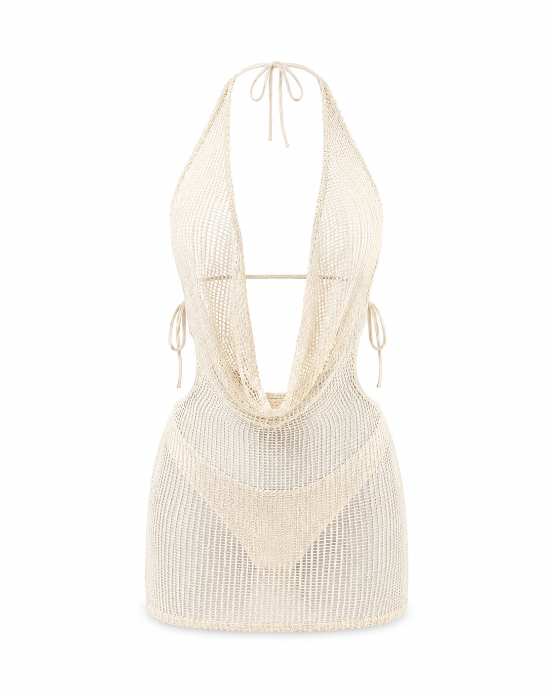 Halter Neck Knitted Cover-Up Dress