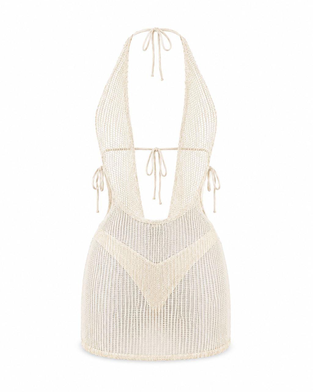 Halter Neck Knitted Cover-Up Dress