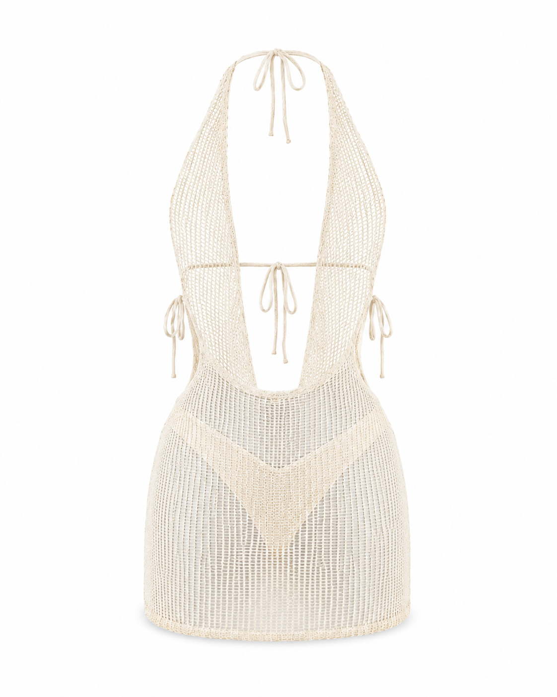 Halter Neck Knitted Cover-Up Dress